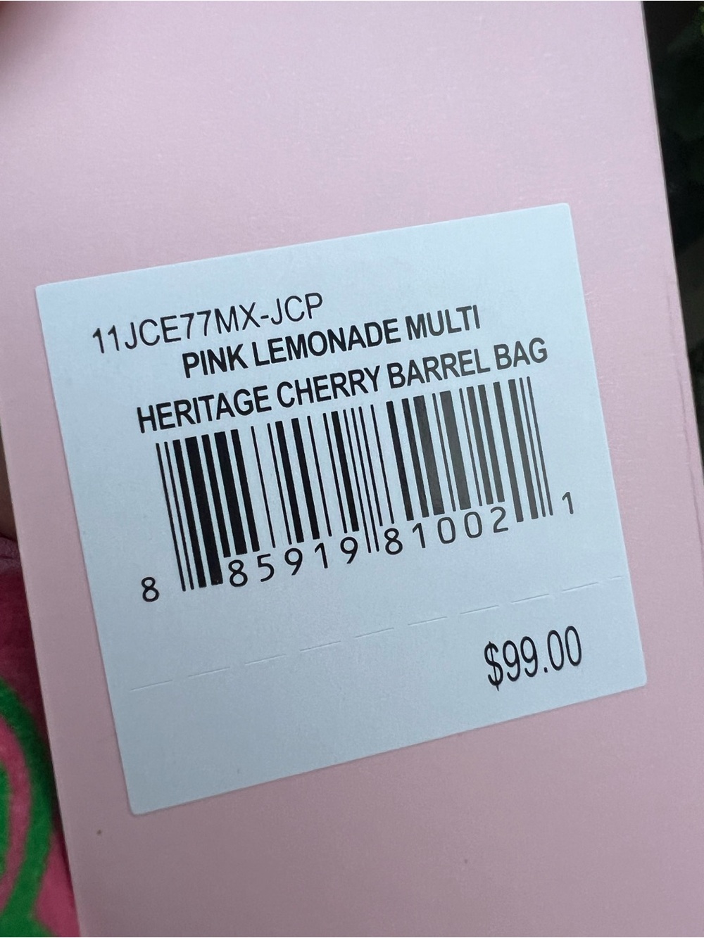 Juicy Couture Pink Lemonade Multi Heritage Cherry Barrel Bag - Picture 7 of 7